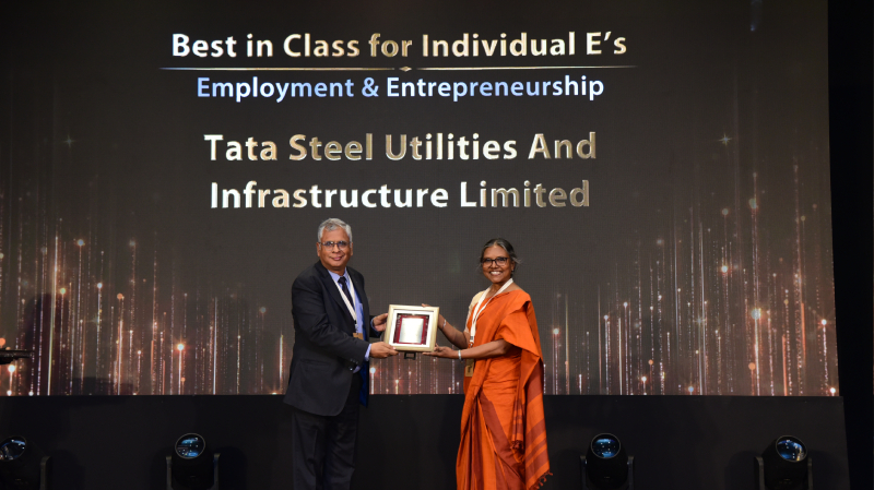 Tata Steel Utilities and Infrastructure receives the Best in Class for Individual E's Award for Employment & Entrepreneurship at the Ethics and Affirmative Action Summit 2025