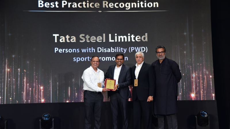 Tata Steel receives the Best Practices Award for Persons with Disability (PwD) sports promotion at the Ethics and Affirmative Action Summit 2025