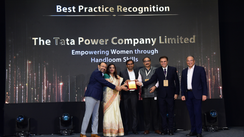 Tata Power receives the Best Practices Award for Empowering Women through Handloom Skills at the Ethics and Affirmative Action Summit 2025